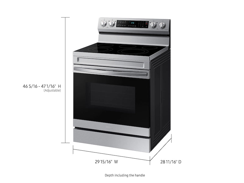 Smart Freestanding Electric Range with No-Preheat Air Fry & Convection in Stainless Steel